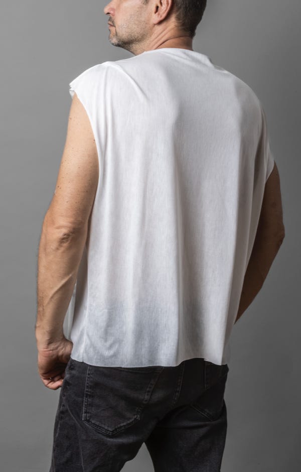 WHITE SARTORIAL TANK TEE