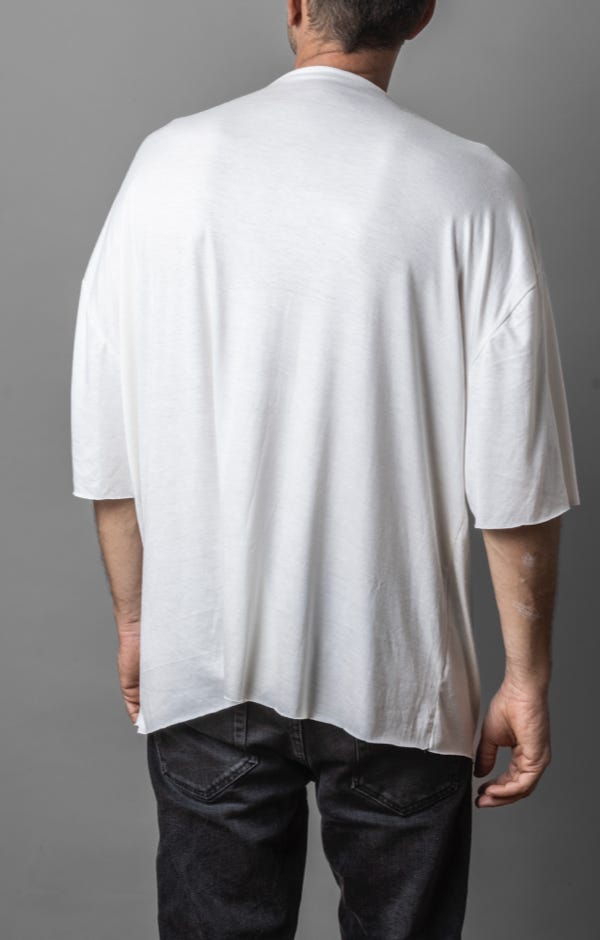 WHITE SARTORIAL OVERSIZED TEE
