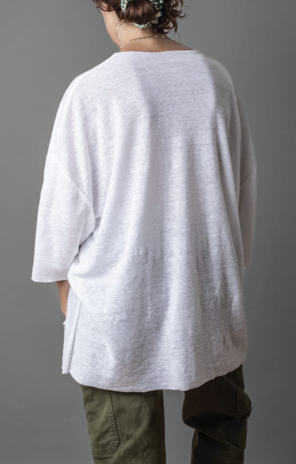 WHITE SARTORIAL OVERSIZED TEE 