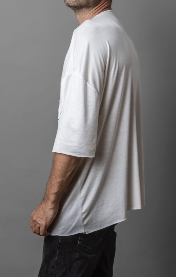 WHITE SARTORIAL OVERSIZED TEE