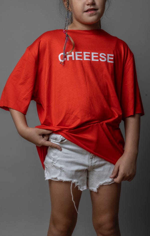 RED OVERSIZED TEE